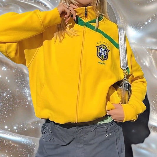 Casaco Desportivo Brasil Retro - Lumiar Copa 2026